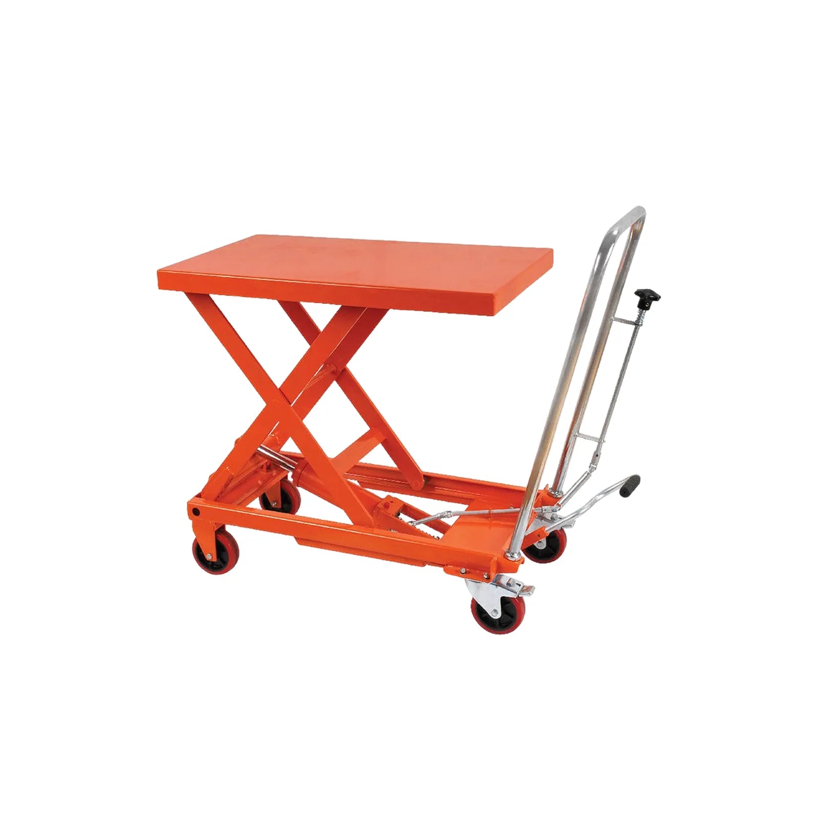 KINGRISE classic manual hydraulic scissor lift table cart and mobile material handling trolley
