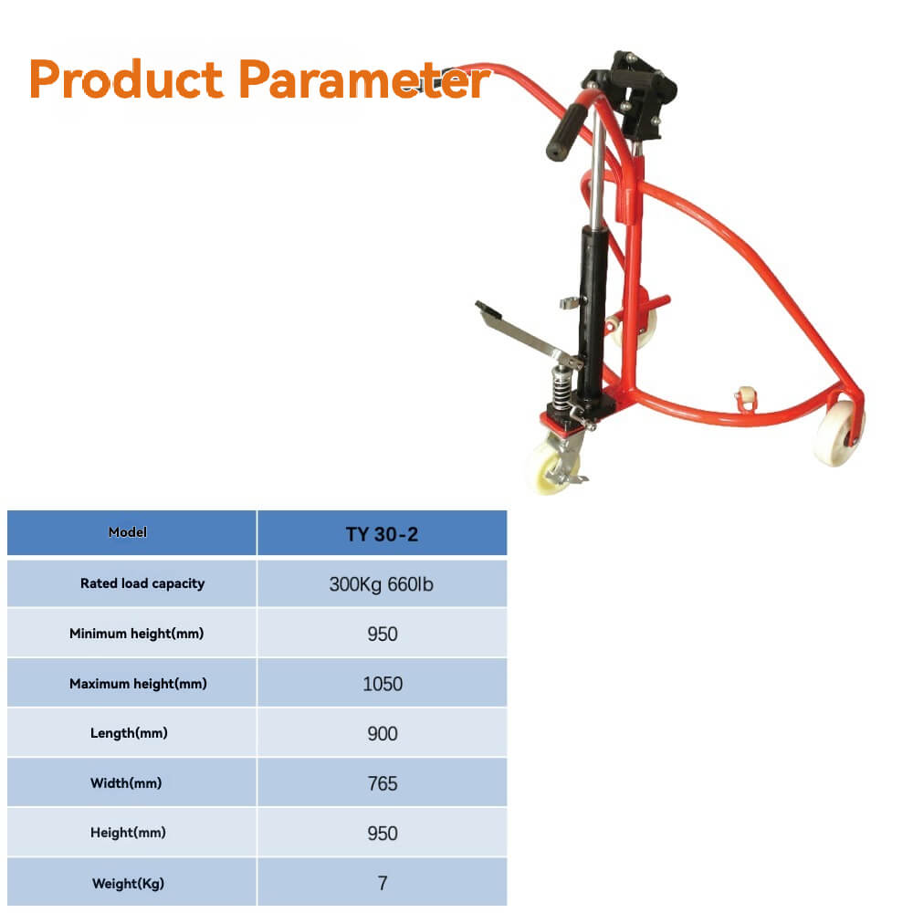 TY 30-2 Manual Hydraulic Drum Truck | 660lb (300kg) Capacity Drum Lifter & Transporter | Eagle-Grip Mobile Drum Handler | Factory Direct