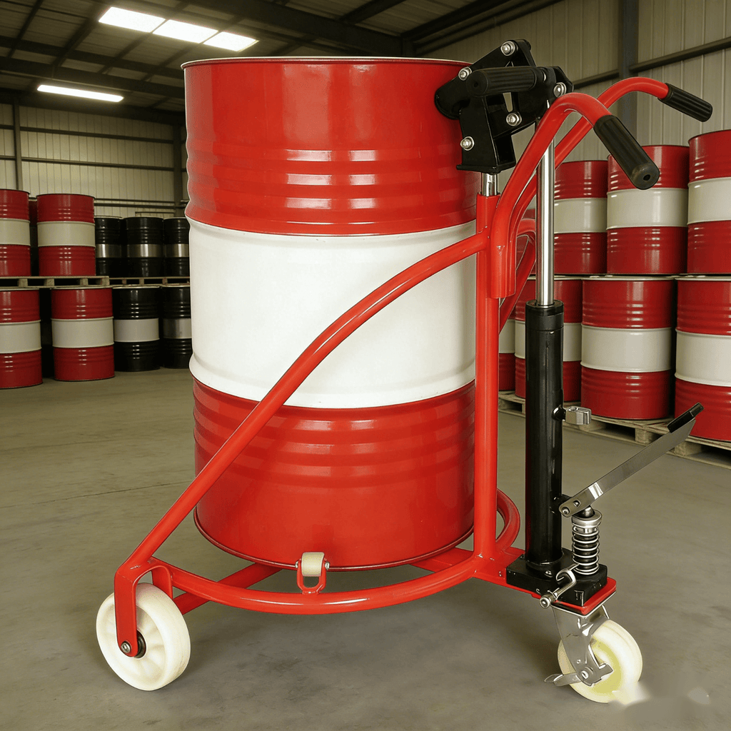 TY 30-2 Manual Hydraulic Drum Truck | 660lb (300kg) Capacity Drum Lifter & Transporter | Eagle-Grip Mobile Drum Handler | Factory Direct