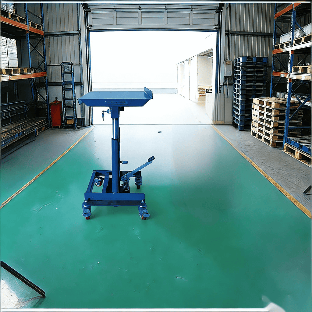 KINGRISE 150kg Tilting Platform Manual Hydraulic Lift Table | 330lb Capacity Ergonomic Workstation | Mobile Adjustable Angle Tote Handler | Parts Picking Assistant