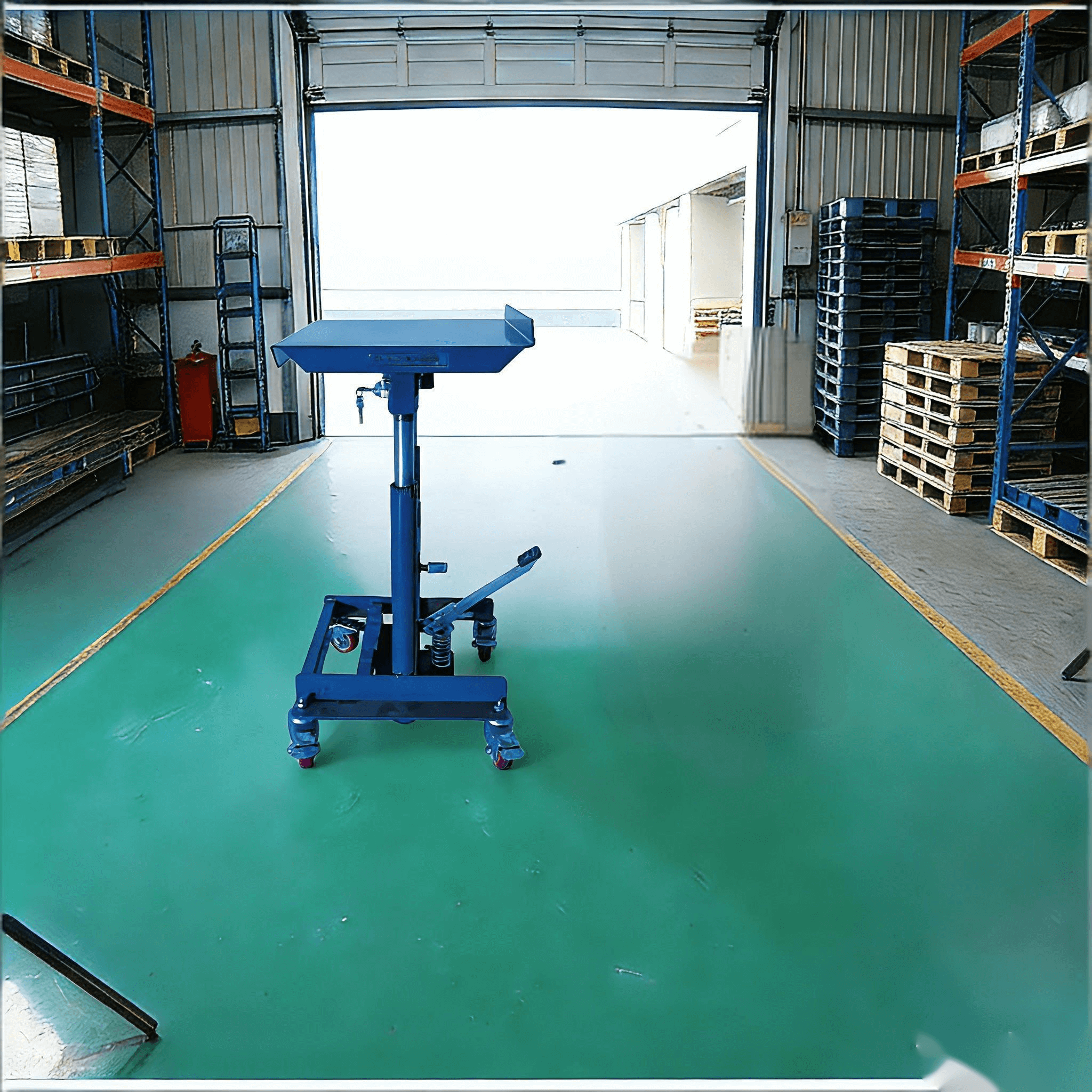 KINGRISE 150kg Tilting Platform Manual Hydraulic Lift Table | 330lb Capacity Ergonomic Workstation | Mobile Adjustable Angle Tote Handler | Parts Picking Assistant