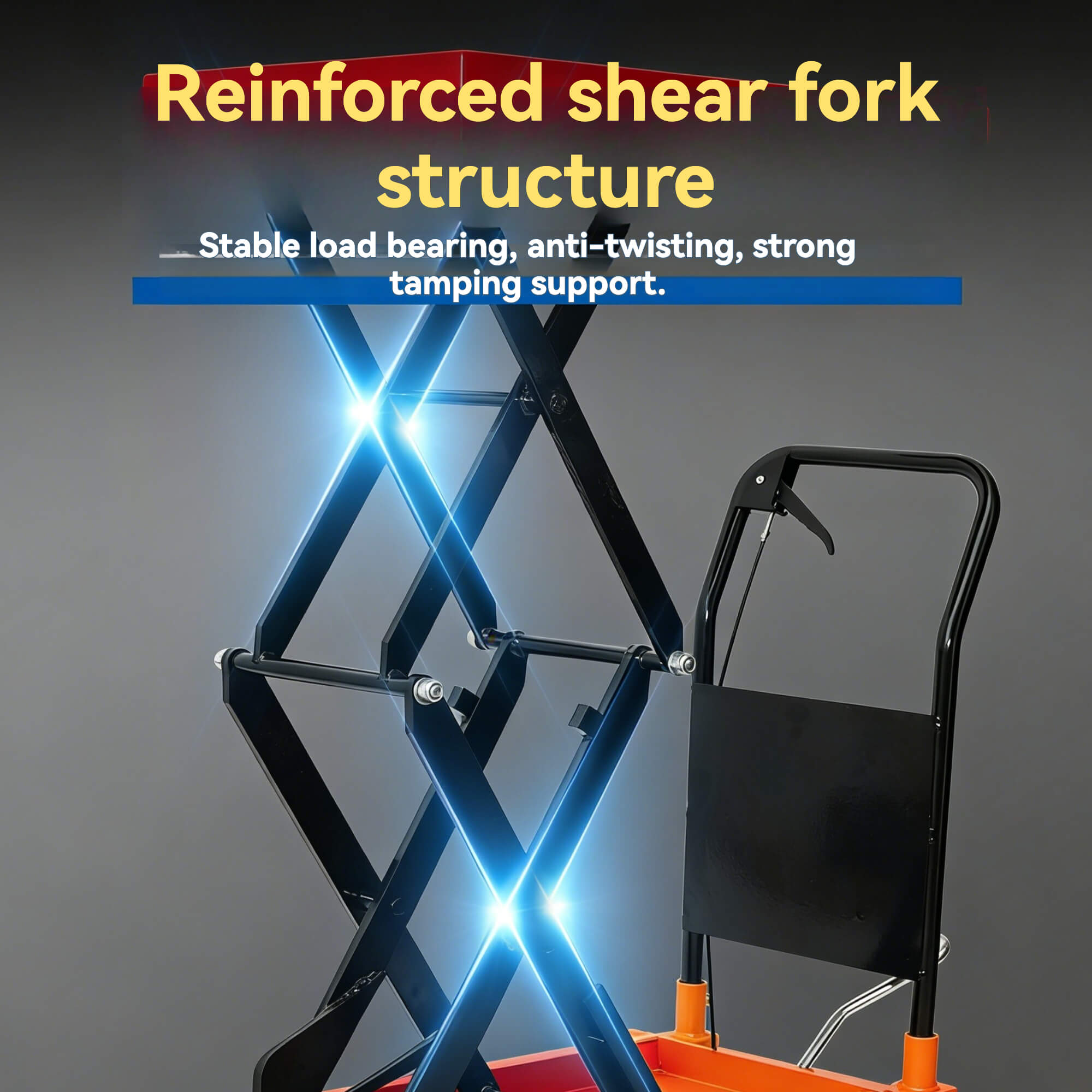 KINGRISE TF 35 High Lift Manual Hydraulic Table | 770lb (350kg) Capacity | 51" (1.3m) Vertical Scissor Lift Platform | Mobile High-Reach Material Handler