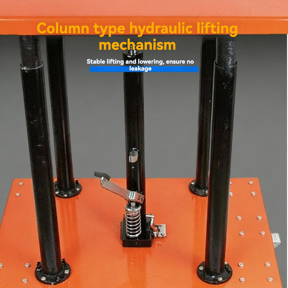 PT-20 Series 1-Ton (1000kg) Industrial Manual Hydraulic Lift Table | 2200lb Capacity | Adjustable Height 915-1372mm | Mobile Post Lift Cart