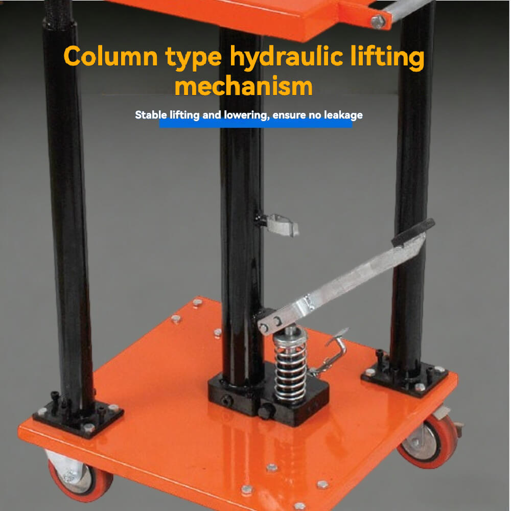 PT-05-1818 Portable Manual Hydraulic Lift Table | 550lb Capacity | 18" x 18" Work Platform | Adjustable Height Mobile Work Cart