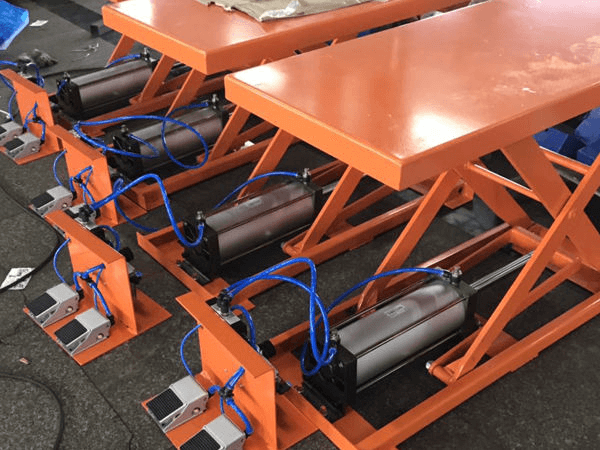KINGRISE Pneumatic Scissor Lift Table | 100kg - 200kg Capacity | 285-750mm Adjustable Height | Light Duty Mobile Lift Cart