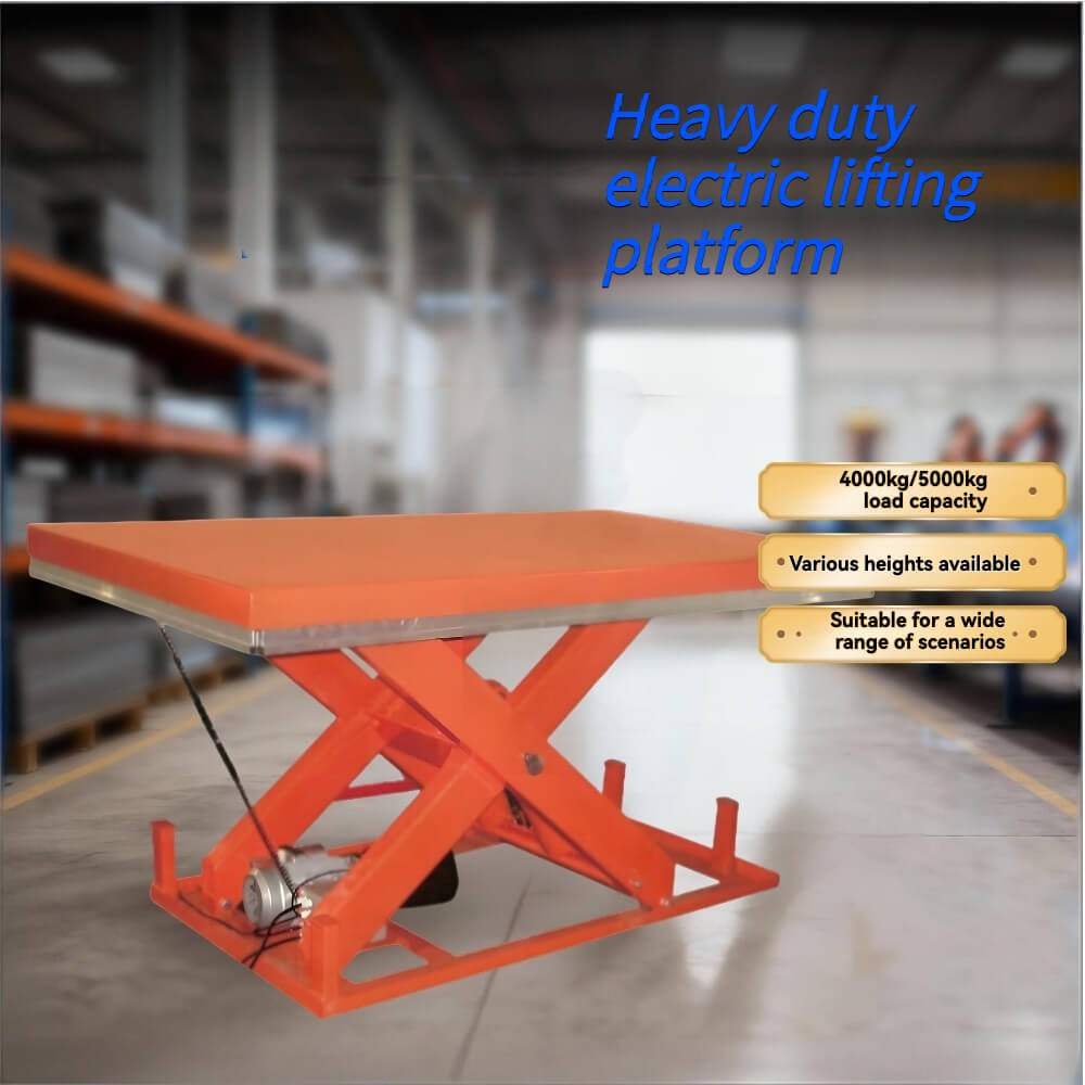 KINGRISE 4-Ton/5-Ton Heavy-Duty Stationary Electric Lift Table | Industrial Scissor Lift Platform | High Capacity Material Transfer | 4000kg-5000kg Payload | Max 2m Elevation