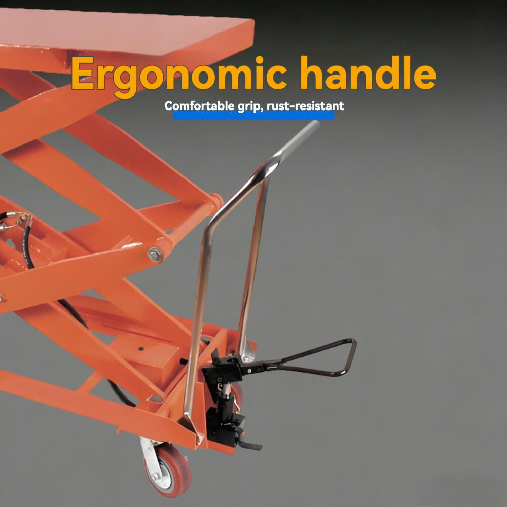 KINGRISE TF 100SD Heavy Duty High Lift Table | 2200lb (1000kg) Capacity | 67" (1.7m) Vertical Scissor Lift | Large 48"x24" Platform Industrial Mobile Lifter