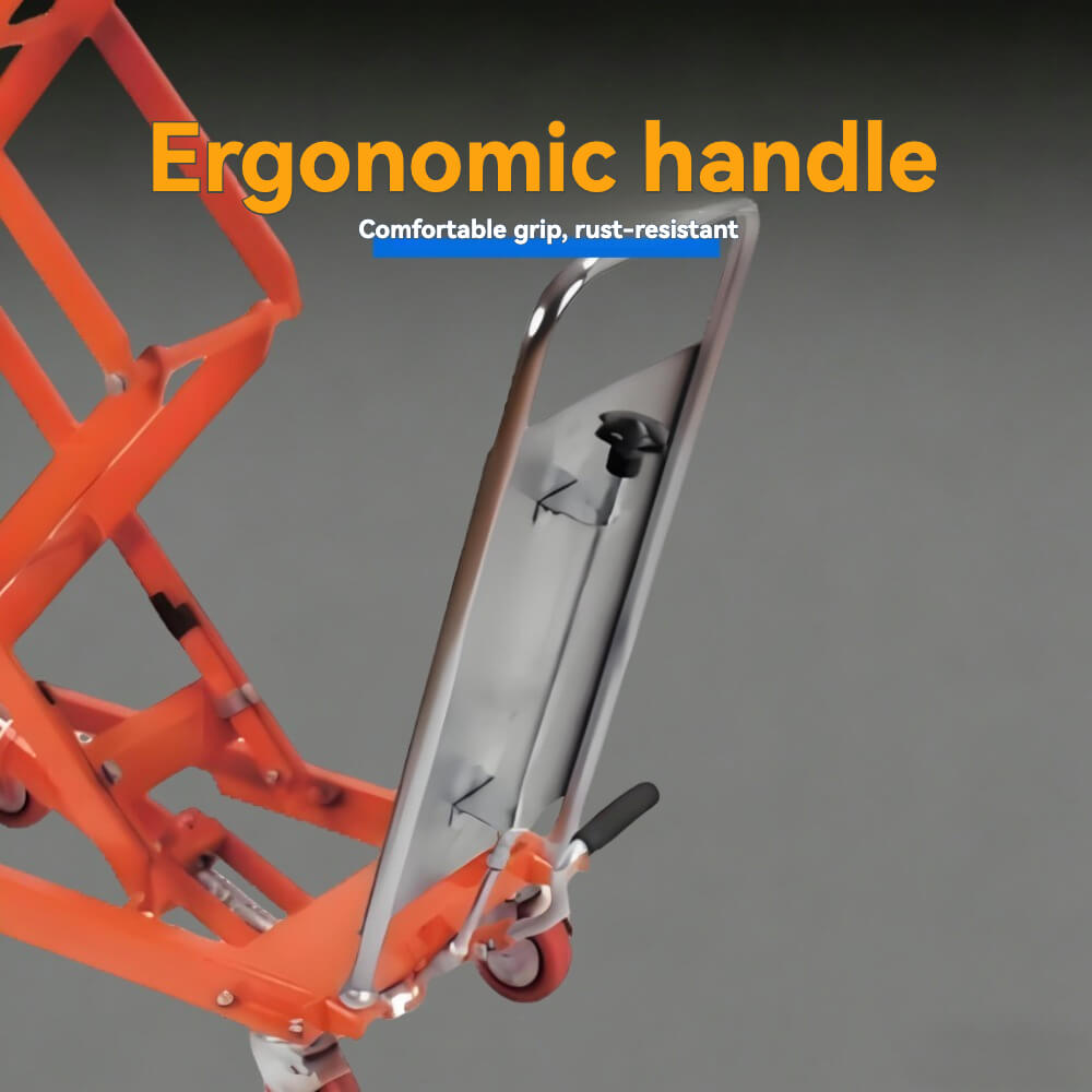 KINGRISE TF 10 High Lift Manual Hydraulic Table | 220lb (100kg) Capacity | 49.6" (1.26m) Vertical Scissor Lift Platform | Portable High-Reach Material Handler