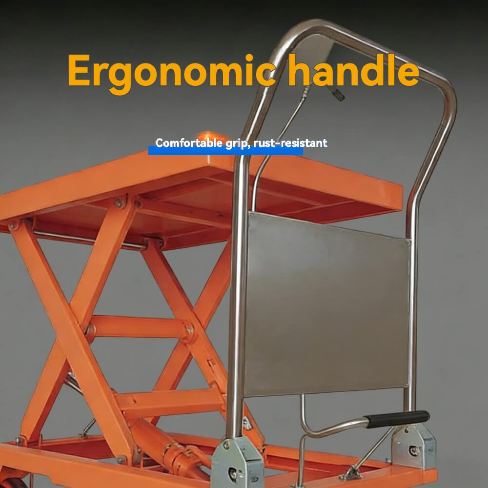 KINGRISE TF系列手动液压升降台 | 承重660磅/1100磅 | 可折叠剪叉式升降台车 | 适用于仓库和车间的工业移动平台车