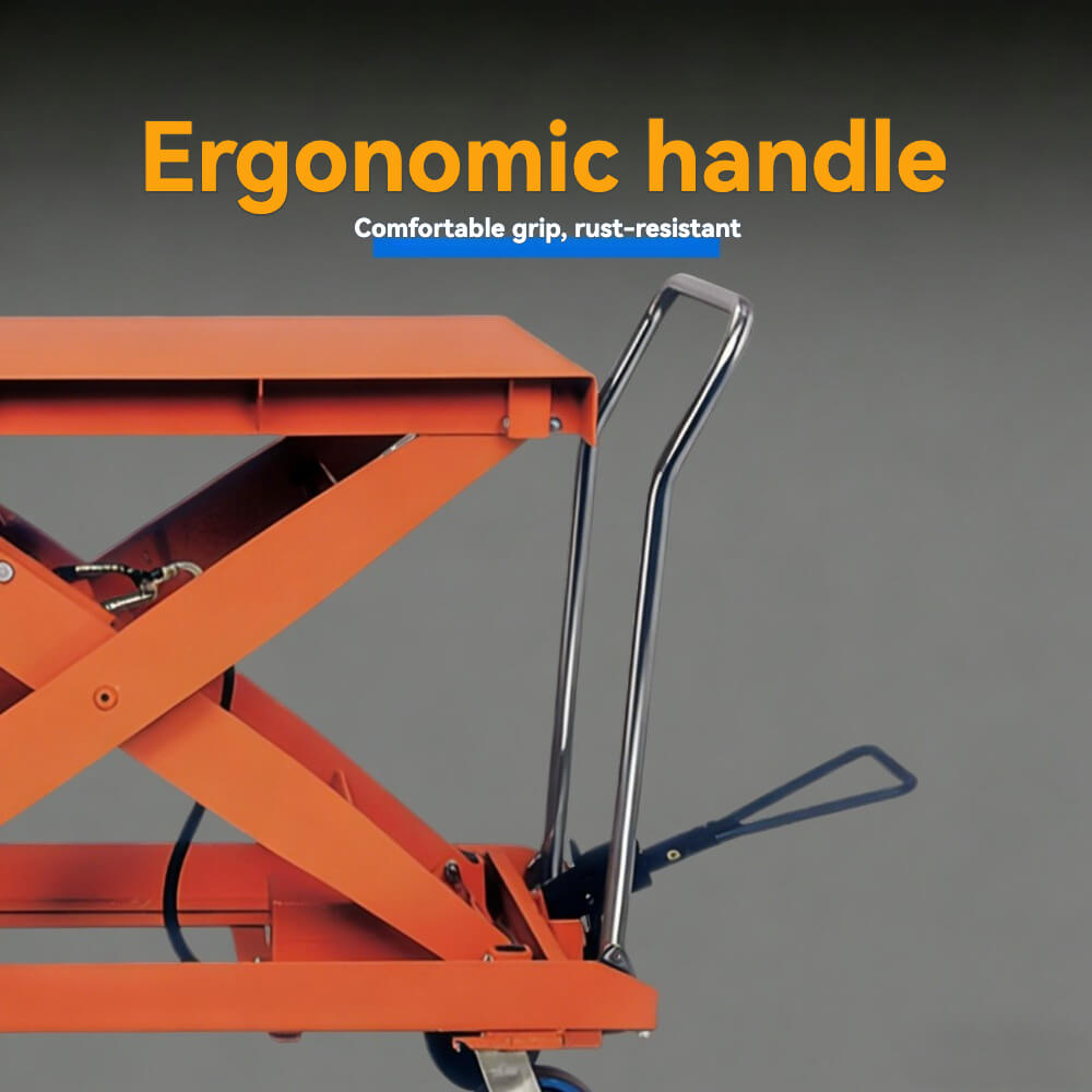 KINGRISE TF-D Heavy Duty Manual Hydraulic Lift Table | 1 Ton/1.5 Ton/2 Ton (4400lb) Capacity | 47" x 24" Large Platform Scissor Lift Cart | Industrial High-Capacity Material Handler