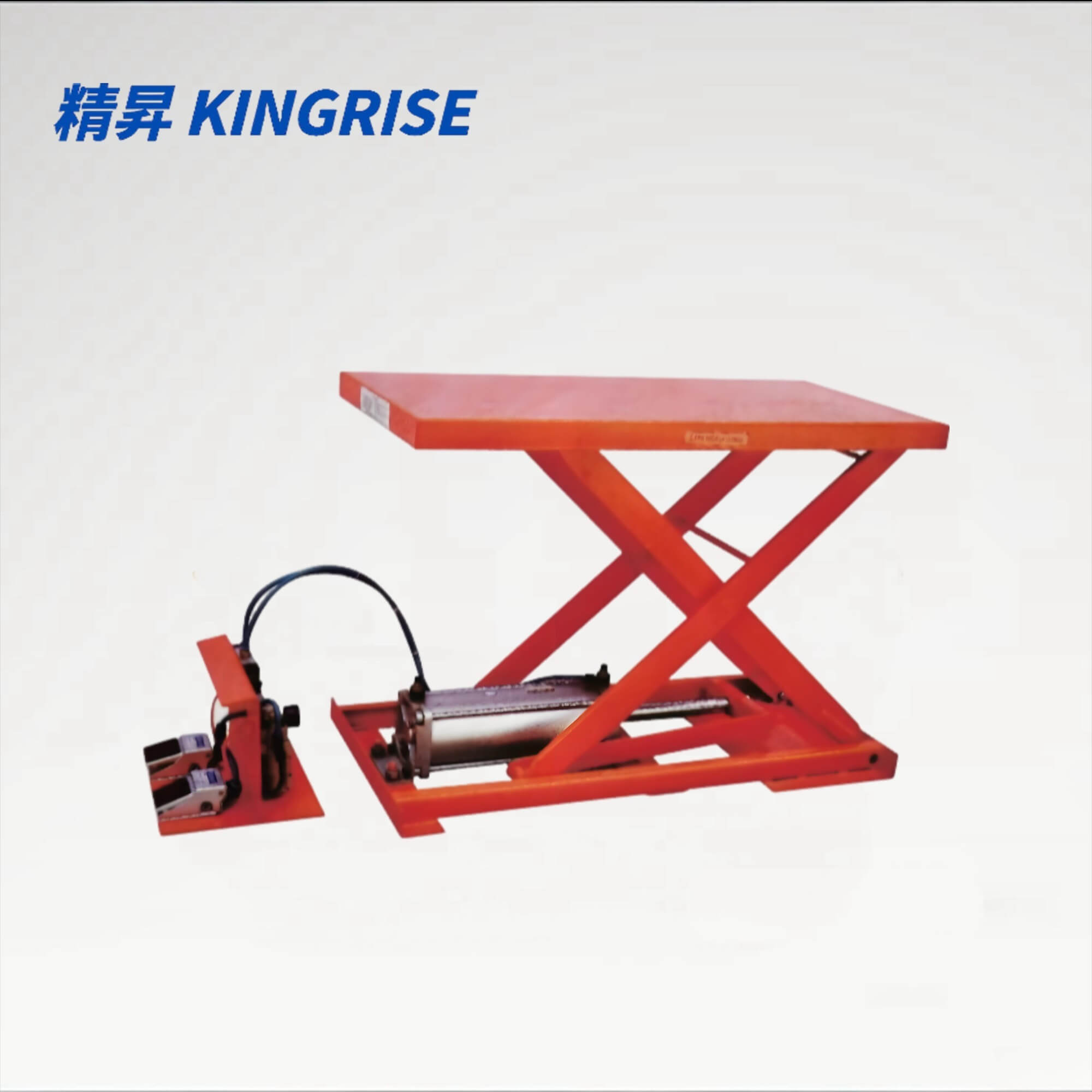 KINGRISE Pneumatic Scissor Lift Table | 100kg - 200kg Capacity | 285-750mm Adjustable Height | Light Duty Mobile Lift Cart