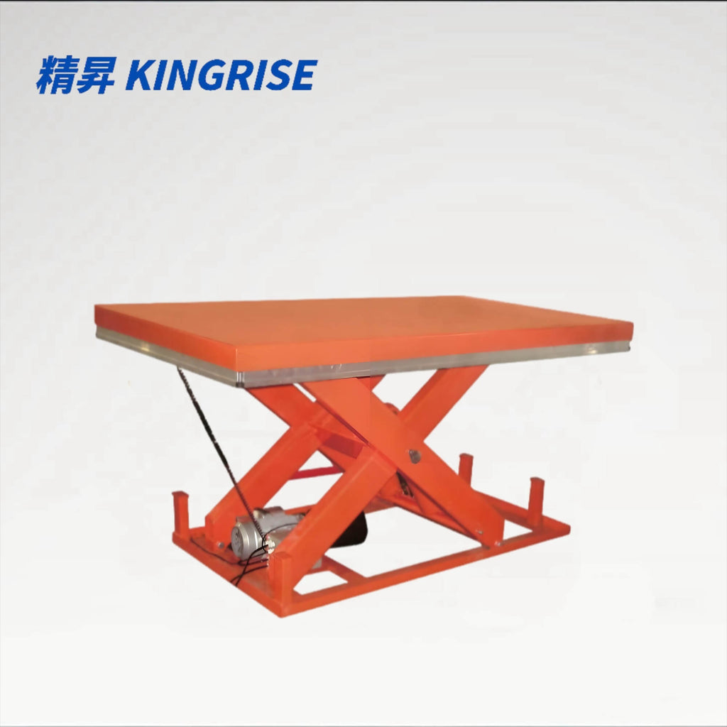 KINGRISE 4-Ton/5-Ton Heavy-Duty Stationary Electric Lift Table | Industrial Scissor Lift Platform | High Capacity Material Transfer | 4000kg-5000kg Payload | Max 2m Elevation