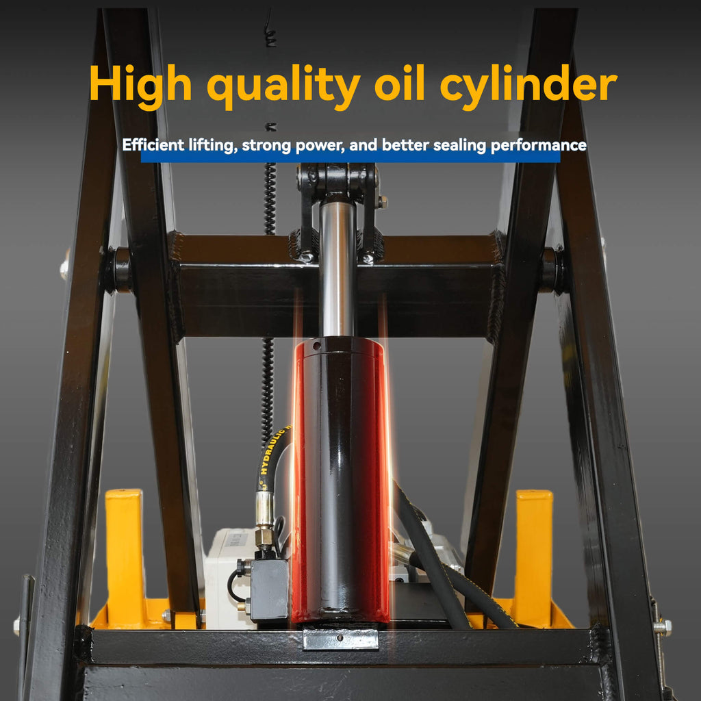 TÜV CEcertified high-end 1000KG electric hydraulic scissor lift platform, anti-pinch head, suitable for warehouse use