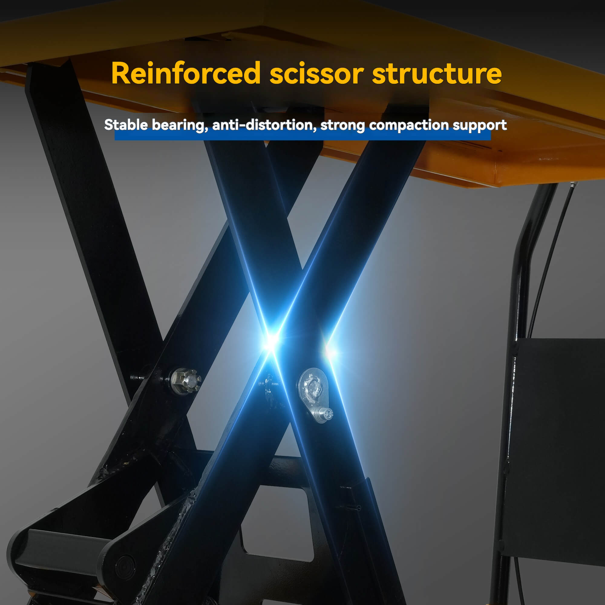 TÜV CE certified manual dual-speed hydraulic cylinder with casters hydraulic lifting platform 150/300/500/1000kg, specifically designed for warehouse/factory loading