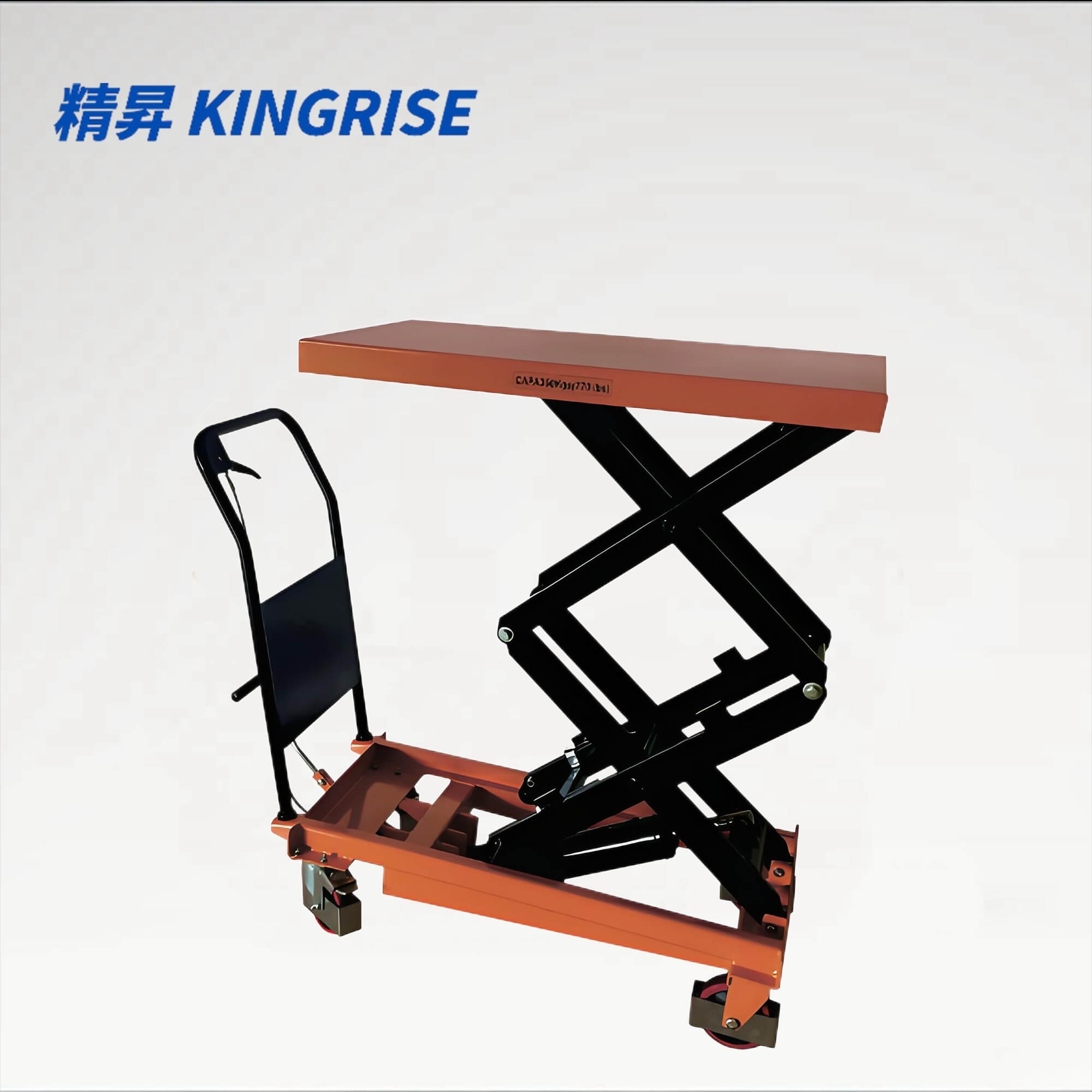 KINGRISE TF 35 High Lift Manual Hydraulic Table | 770lb (350kg) Capacity | 51" (1.3m) Vertical Scissor Lift Platform | Mobile High-Reach Material Handler