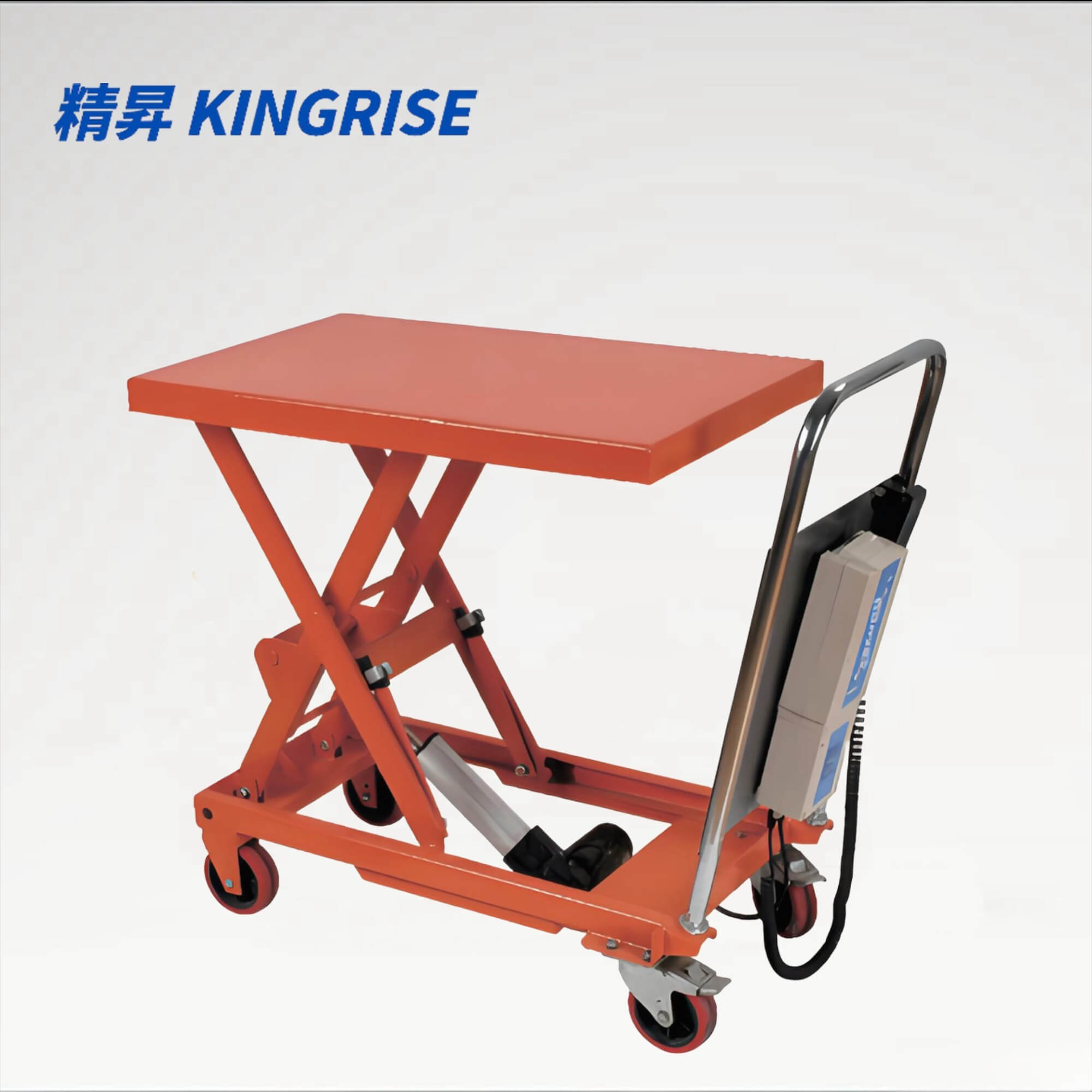 KINGRISE TFE 20 全电动升降台车 | 承重 200 公斤 | 最大高度 0.86 米 | 移动式工业升降工作站 | 仓库拣货机