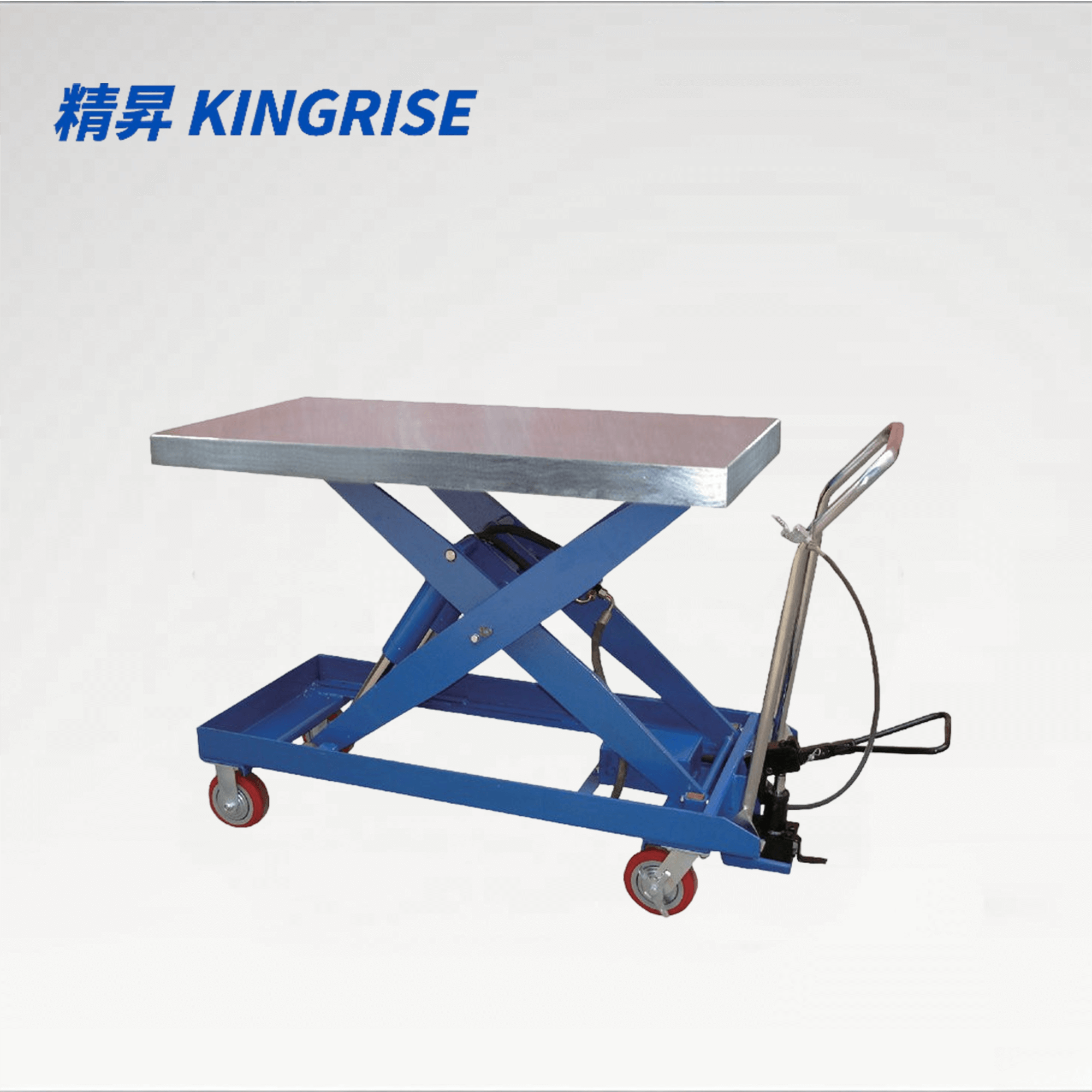 TFY-100D Heavy Duty Pneumatic Hydraulic Lift Table | 1 Ton (2200lb) Capacity | 47" x 24" Large Platform Mobile Scissor Lift Cart | Factory Direct