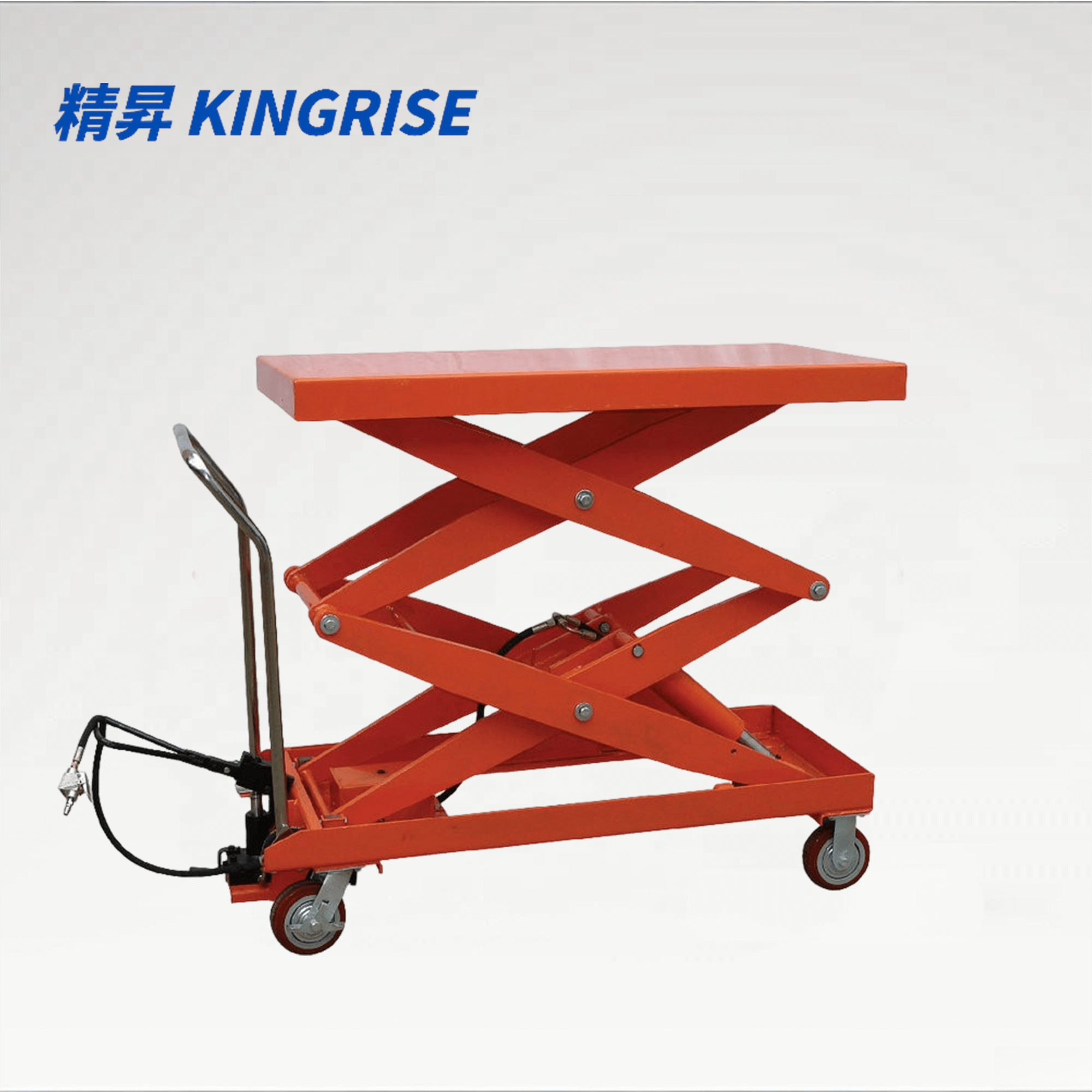 TFY-75SD Extra High Lift Hydraulic Table Cart | 1650lb (750kg) Capacity | 67" (1700mm) Max Elevation | 47" x 24" Large Platform Scissor Lift | Factory Direct