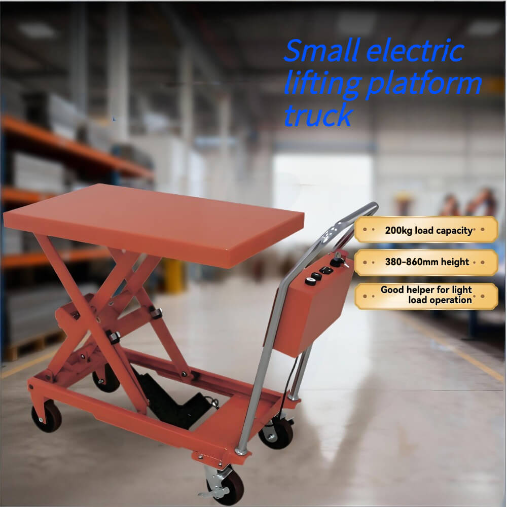 KINGRISE TF 20E Full Electric Lift Table | 440lb (200kg) Capacity | 34" (0.86m) Elevation | Stable Industrial Mobile Workstation | Electric Material Handling Cart
