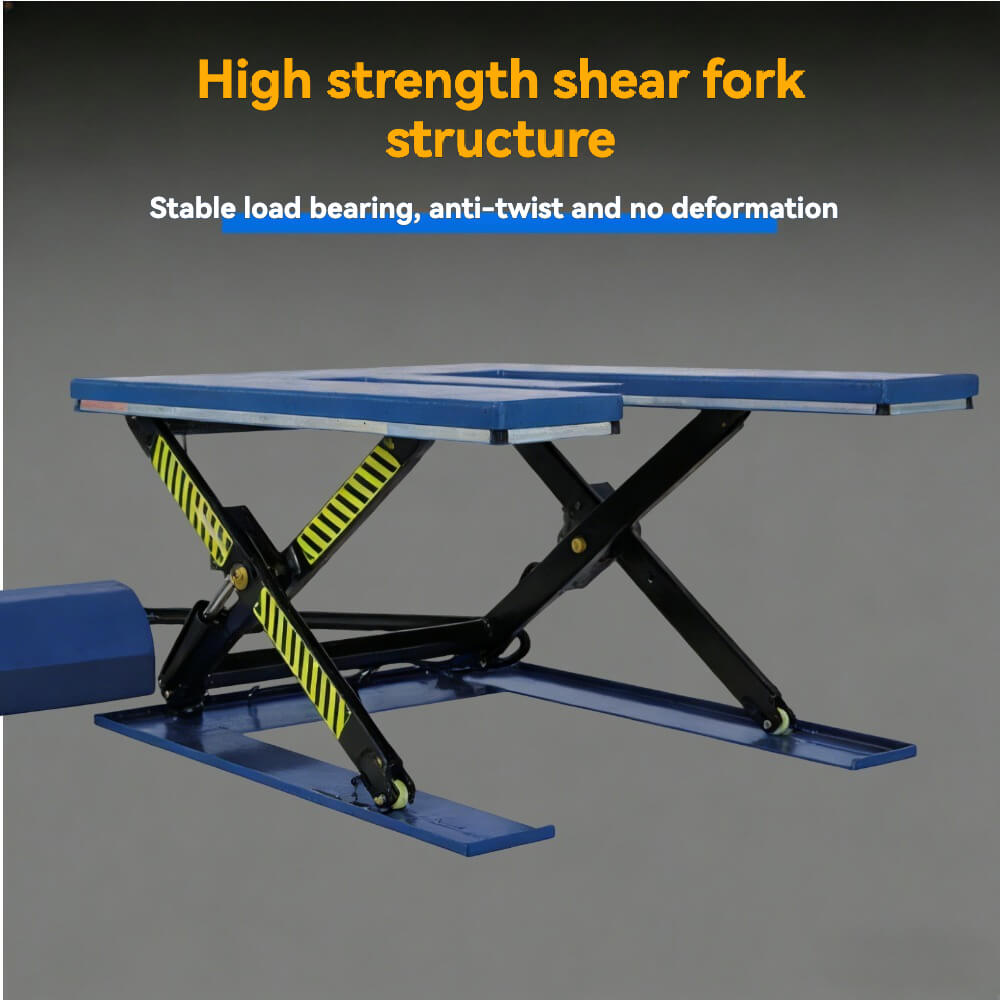 KINGRISE ETE Series E-Shaped Electric Hydraulic Lift Table | 1000kg-1500kg Capacity | Low Profile Stationary Scissor Lift | Pit-Free Pallet Handling Platform | CE Certified