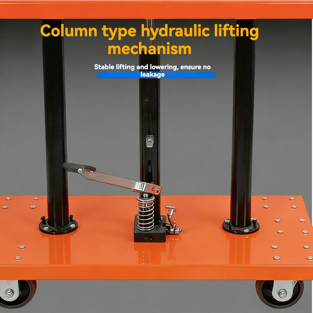 PT-10-2036 Heavy-Duty Manual Hydraulic Lift Table | 1100lb (500kg) Capacity | 20" x 36" Extra Large Platform | Professional Mobile Work Cart
