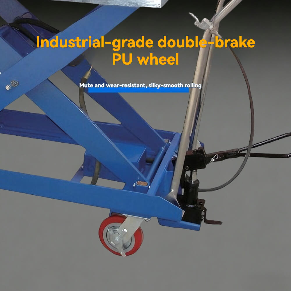 TFY-100D Heavy Duty Pneumatic Hydraulic Lift Table | 1 Ton (2200lb) Capacity | 47" x 24" Large Platform Mobile Scissor Lift Cart | Factory Direct