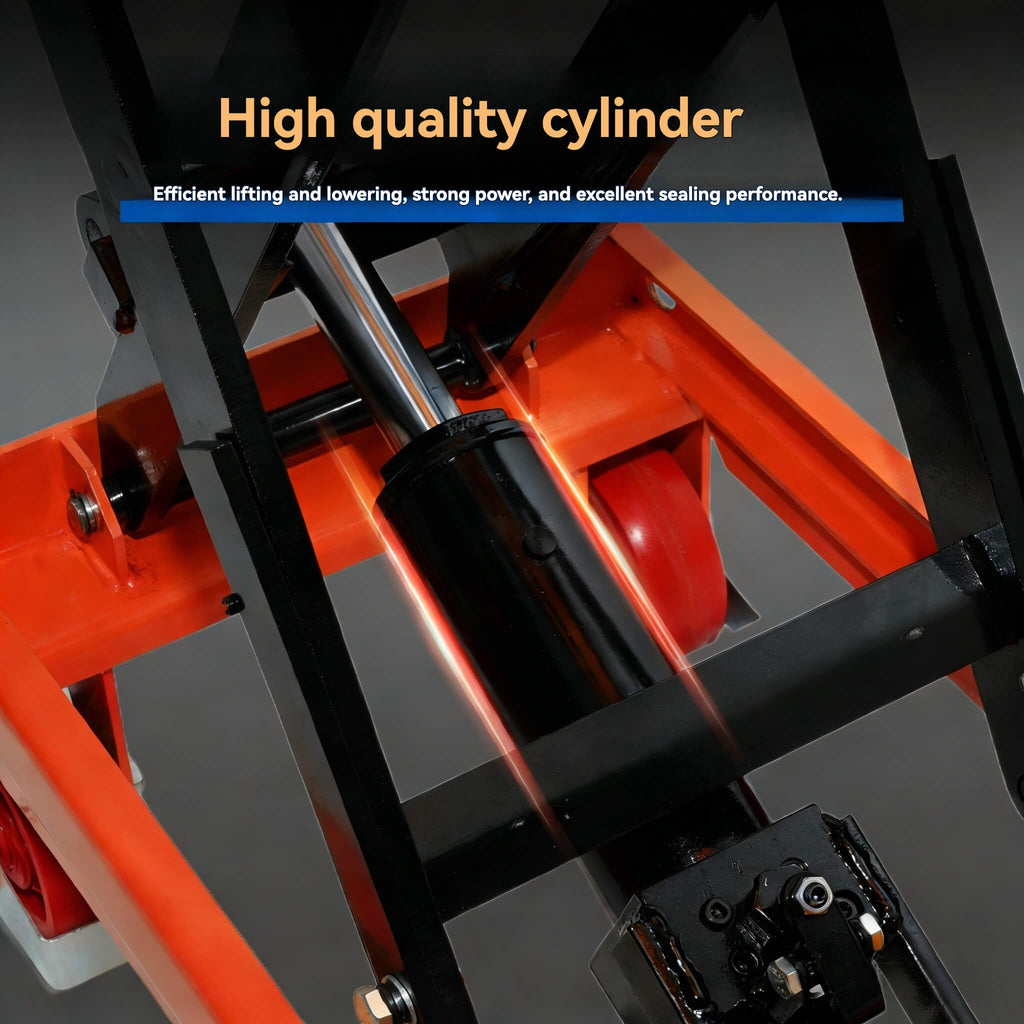 KINGRISE TF 35 High Lift Manual Hydraulic Table | 770lb (350kg) Capacity | 51" (1.3m) Vertical Scissor Lift Platform | Mobile High-Reach Material Handler