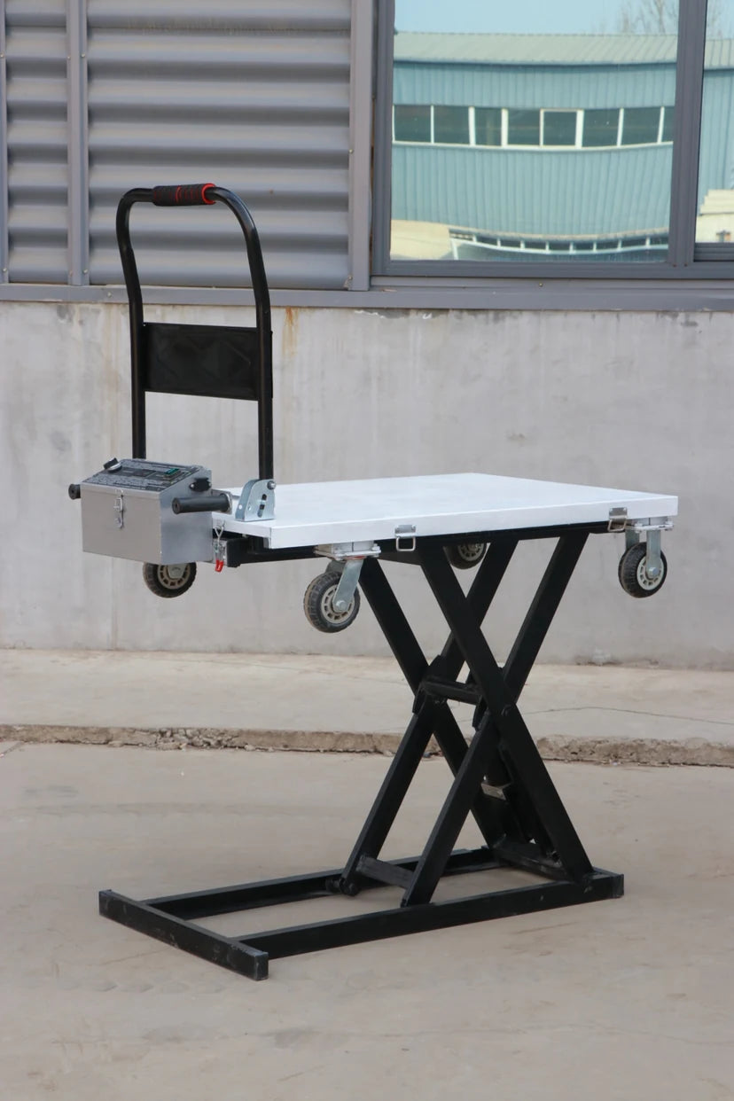 Electric lift table cart for vehicle loading and unloading