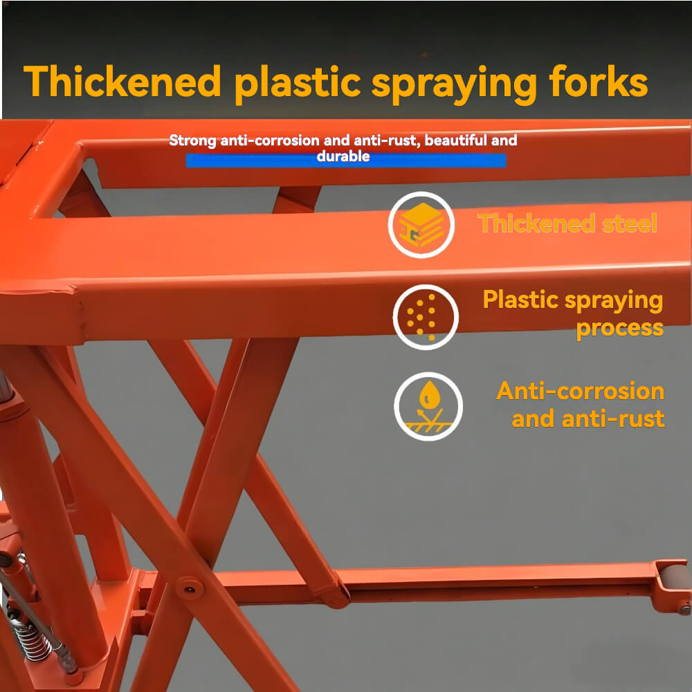 QSD Series High Lift Hydraulic Pallet Jack | 1100lb/2200lb Capacity | 35" Max Lift Height & 43" Forks | Factory Direct Scissor Lift Pallet Truck