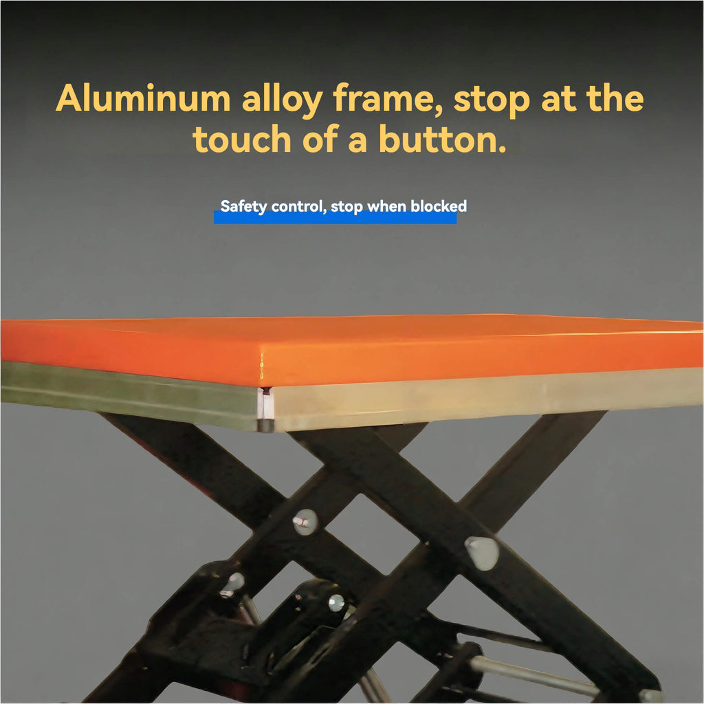 KINGRISE 1-Ton Stationary Electric Hydraulic Lift Table | 1.78m-2.4m High Vertical Travel | Double Scissor Freight Elevator Platform | ETW Series