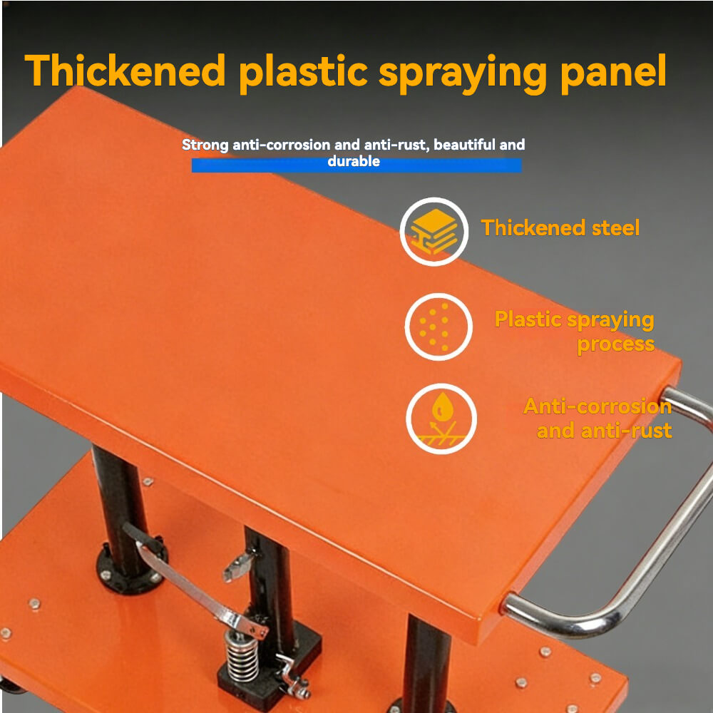 PT-10-2036 Heavy-Duty Manual Hydraulic Lift Table | 1100lb (500kg) Capacity | 20" x 36" Extra Large Platform | Professional Mobile Work Cart