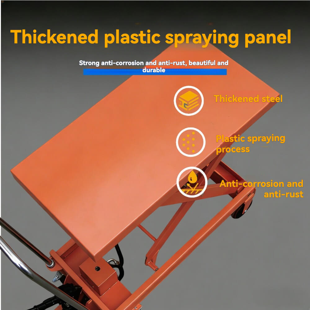 TFY-35 High Lift Pneumatic Scissor Lift Table | 770lb (350kg) Capacity | 51" (1300mm) Elevation Mobile Work Platform | Industrial Ergonomic Lift Cart