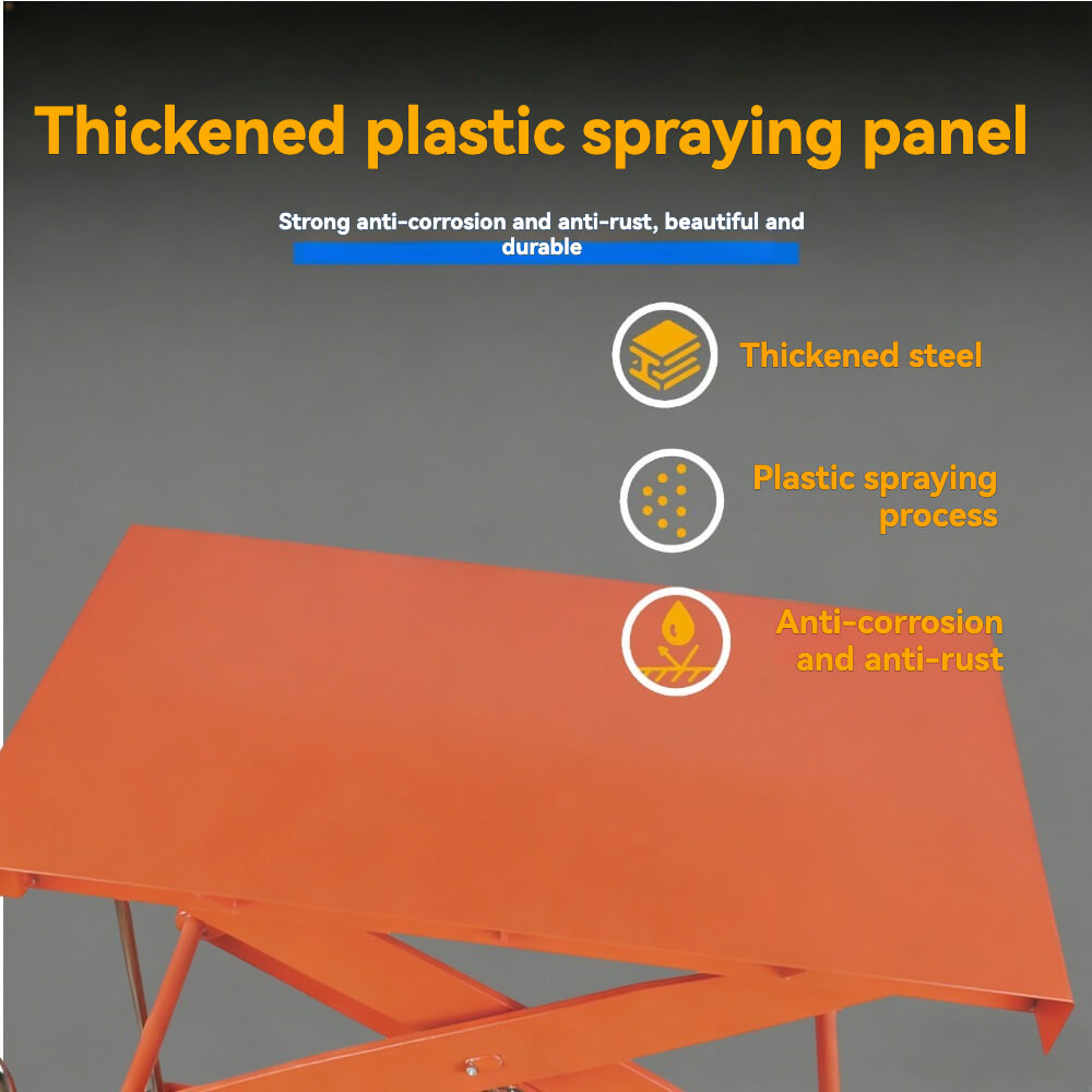 KINGRISE TF 100SD Heavy Duty High Lift Table | 2200lb (1000kg) Capacity | 67" (1.7m) Vertical Scissor Lift | Large 48"x24" Platform Industrial Mobile Lifter