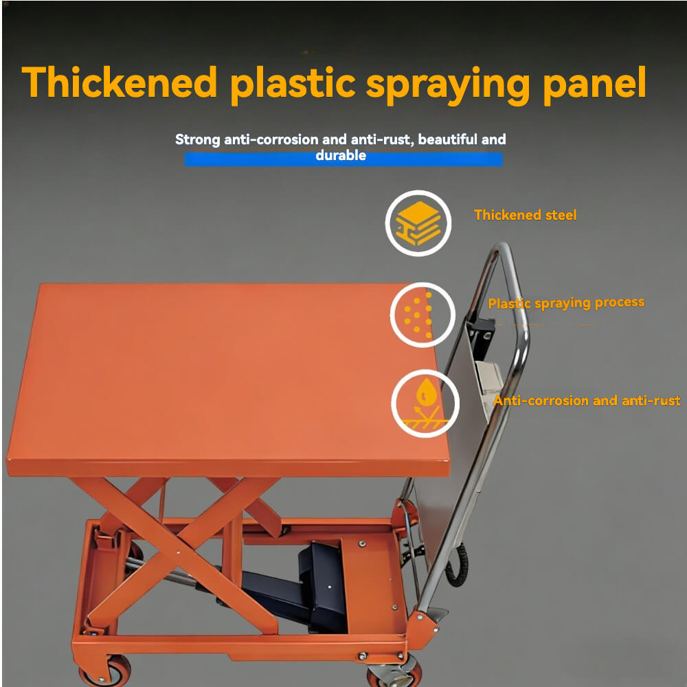 KINGRISE TFE 10 轻型电动剪叉式升降台 | 承重 2200 磅（100 公斤）| 提升高度 29 英寸（0.74 米）| 适用于实验室和车间的移动式电动工作台