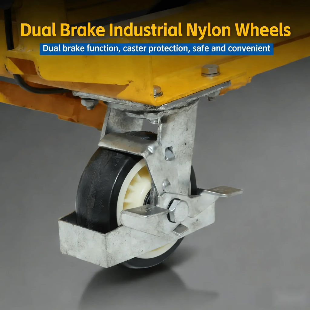 KINGRISE caster wheels and mobile base detail for warehouse and industrial material handling