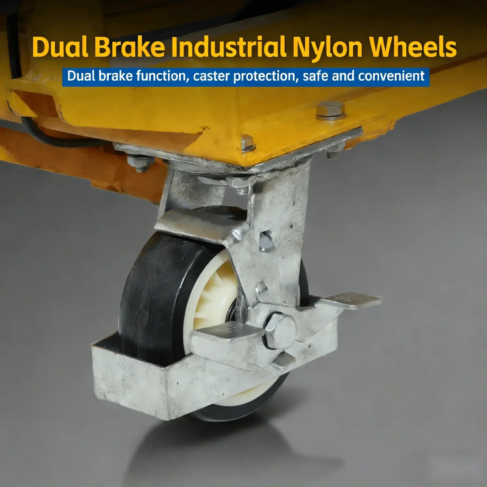 KINGRISE caster wheels and mobile base detail for warehouse and industrial material handling