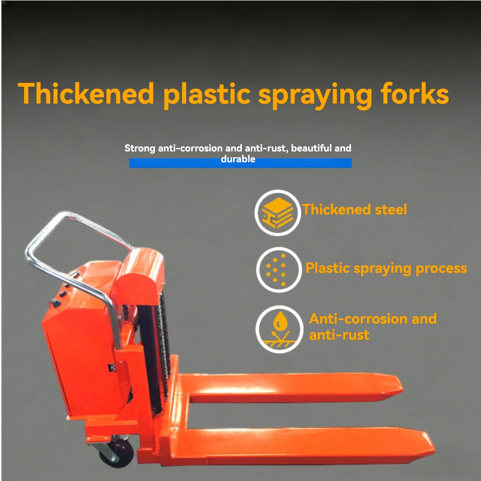 KINGRISE EQSD50 / EQSD100 operation handle, controls and safety design detail for warehouse and industrial material handling
