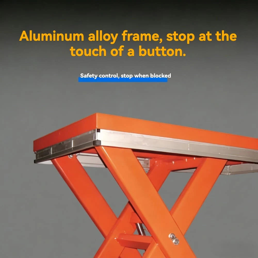 KINGRISE ET1001 / ET1002 platform and scissor structure detail for warehouse and workshop lifting