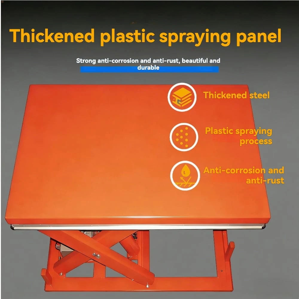 Wear-resistant spraying panel | KINGRISE Stationary Electric Hydraulic Lift Table ET2001 ET2002