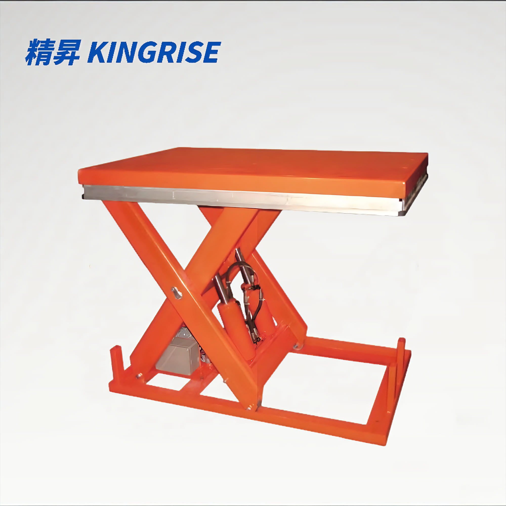 KINGRISE heavy duty stationary hydraulic scissor lift ET2001 ET2002 main product image for warehouse factory industrial cargo lifting equipment