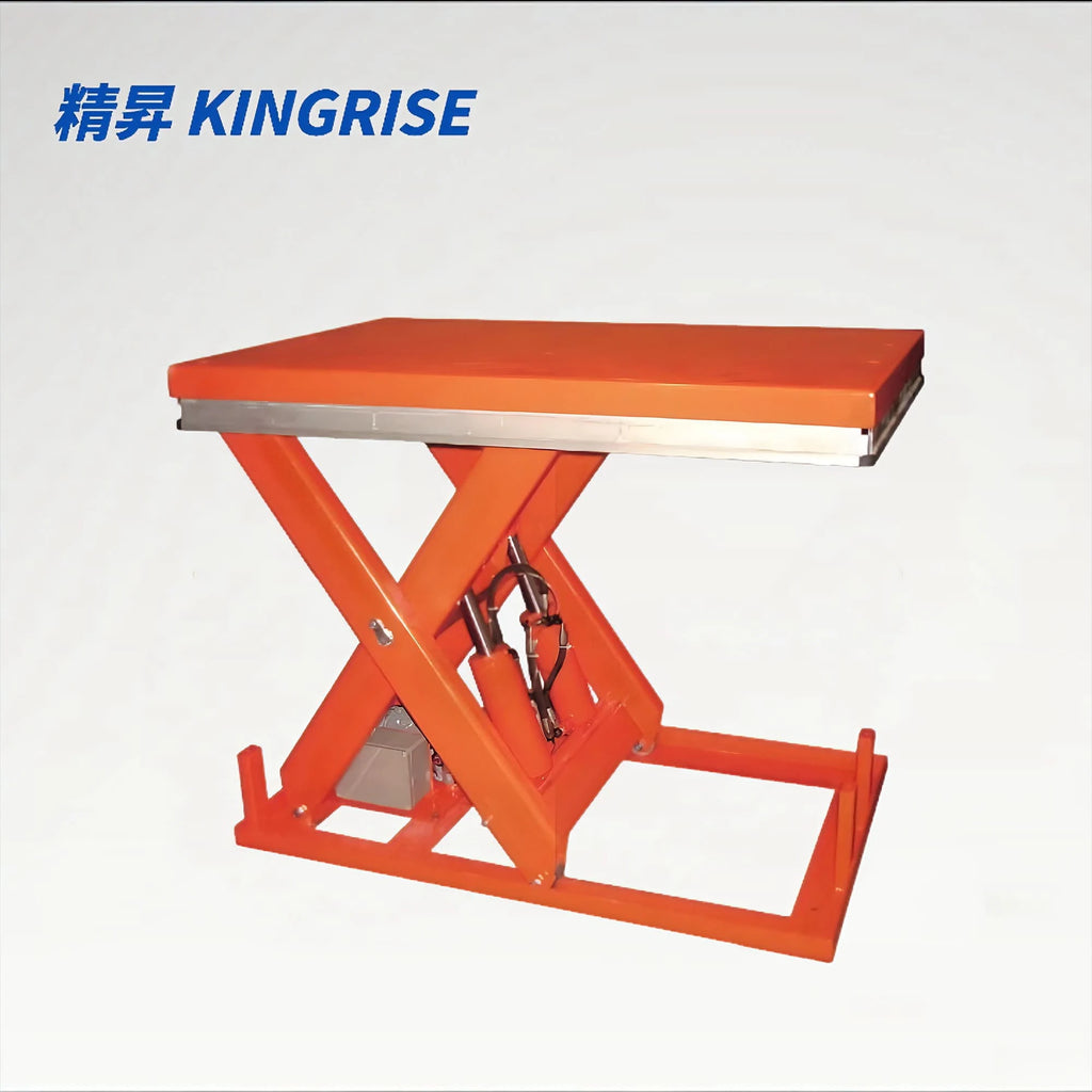 KINGRISE Stationary Electric Hydraulic Lift Table ET2001 ET2002 for warehouse
