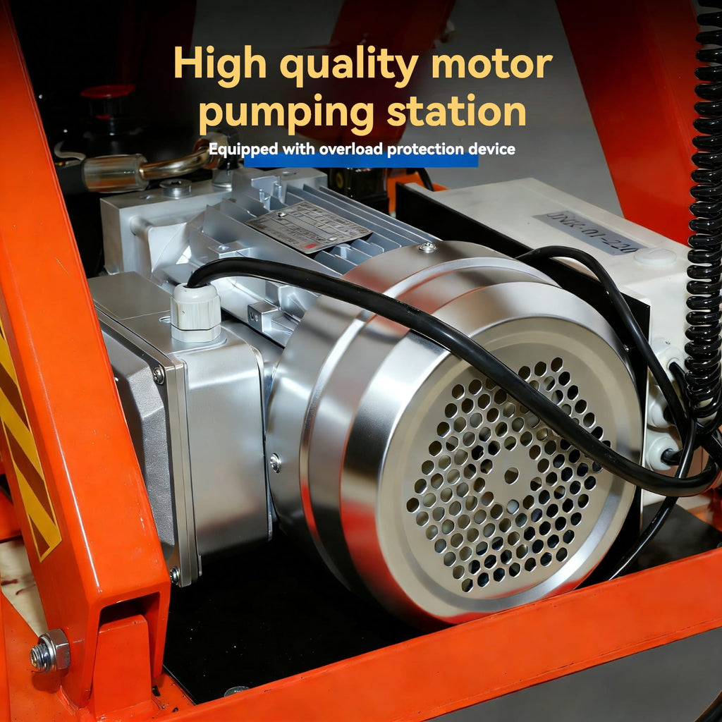 KINGRISE high efficiency stable motor pumping station detail for stationary hydraulic scissor lift ET4001-ET4002-ET5001-ET5002 warehouse factory industrial cargo lifting equipment