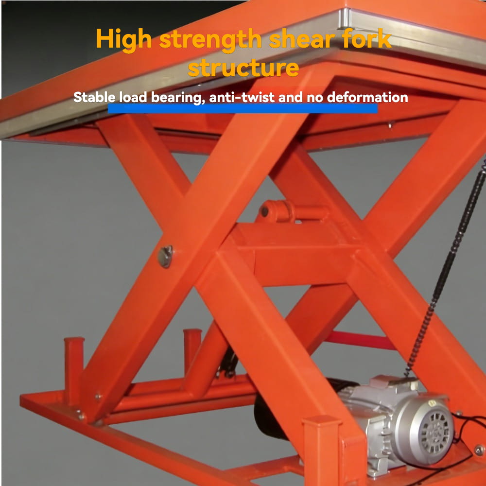 KINGRISE high strength heavy duty shear fork structure detail for stationary hydraulic scissor lift ET4001-ET4002-ET5001-ET5002 warehouse factory industrial cargo lifting equipment