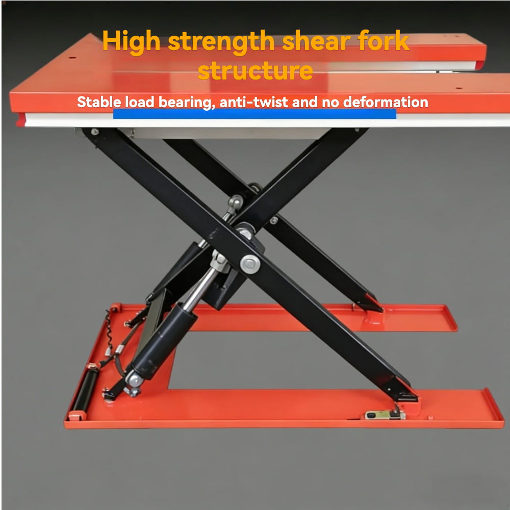 KINGRISE high strength heavy duty shear fork structure detail for U-Shaped Electric Lift Table ETU1000 ETU1001 ETU1500 ETU1501 warehouse factory industrial cargo lifting equipment