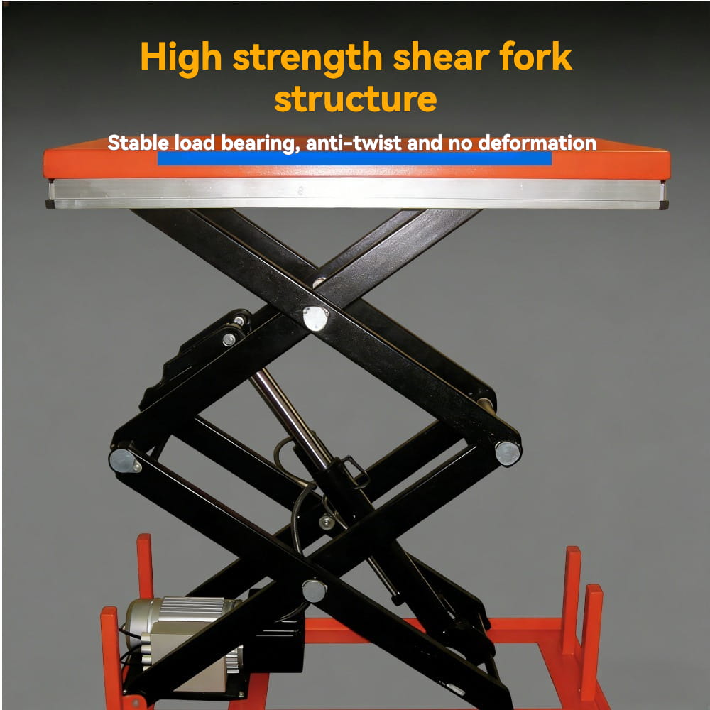 KINGRISE high strength heavy duty shear fork structure detail for stationary hydraulic scissor lift ETW1000 ETW1001 warehouse factory industrial cargo lifting equipment