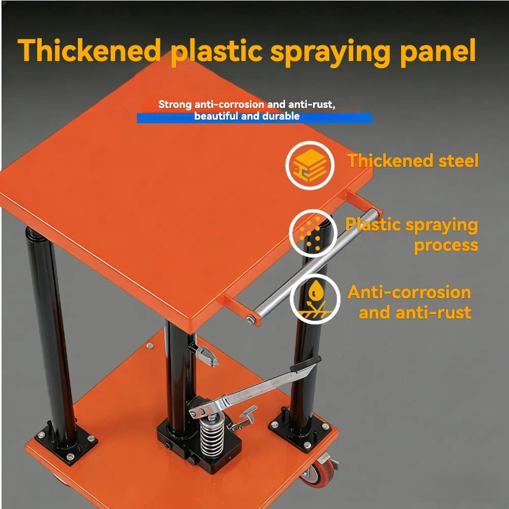 KINGRISE heavy duty wear-resistant durable caster wheel detail for Light-Duty Manual Lift Table PT-05-1818