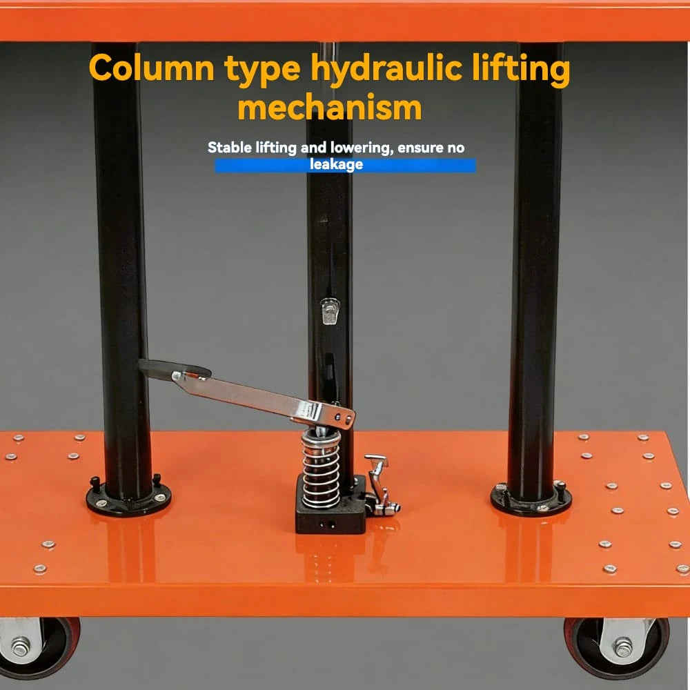 High strength hydraulic column | KINGRISE Heavy-Duty Manual Lift Table PT-10-2036