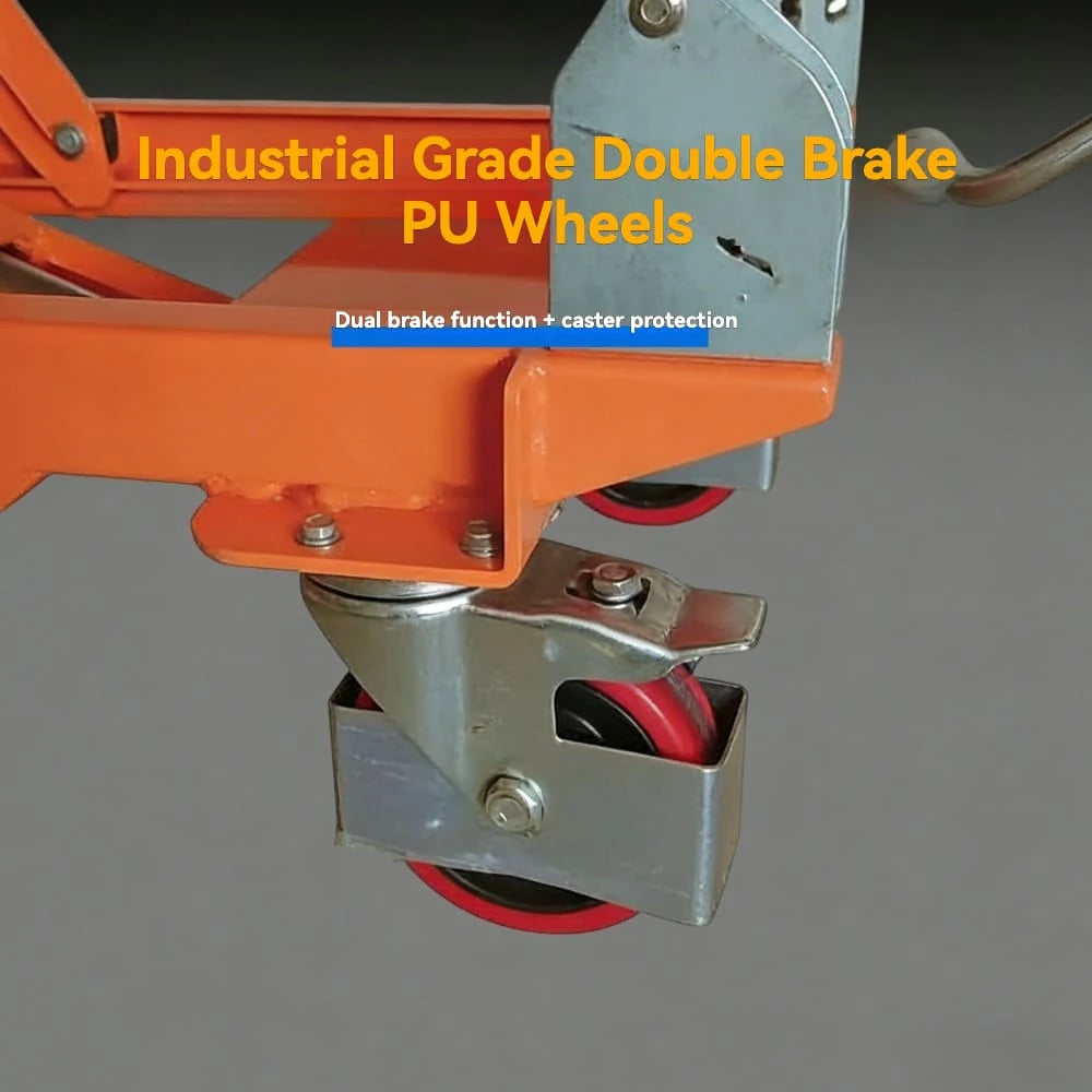Durable wear-resistant caster wheel | KINGRISE Series Manual Hydraulic Lift Table Cart TF 30A/50A