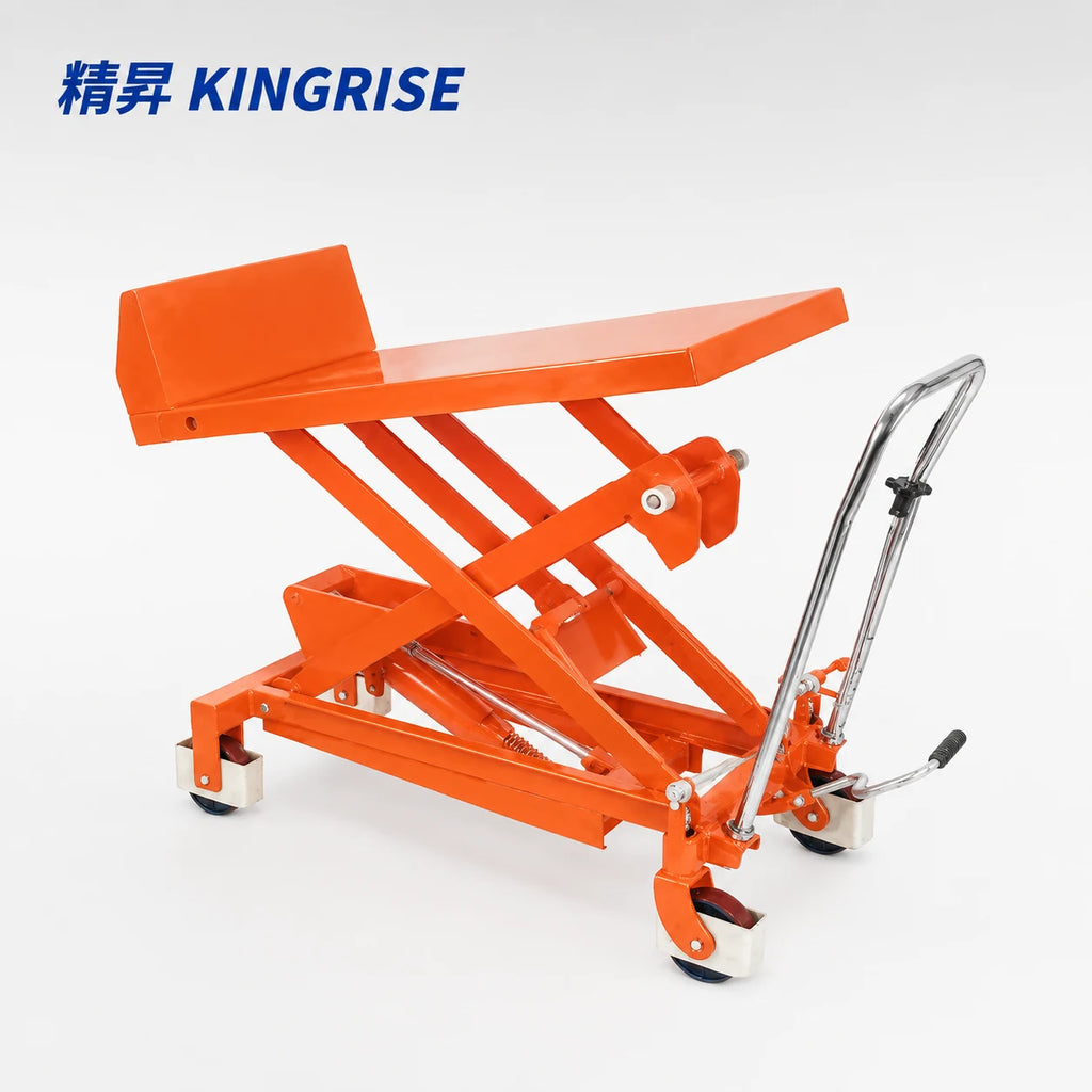 KINGRISE Tilting Custom Industrial Hydraulic Scissor Lift Table, 660-1100 lbs