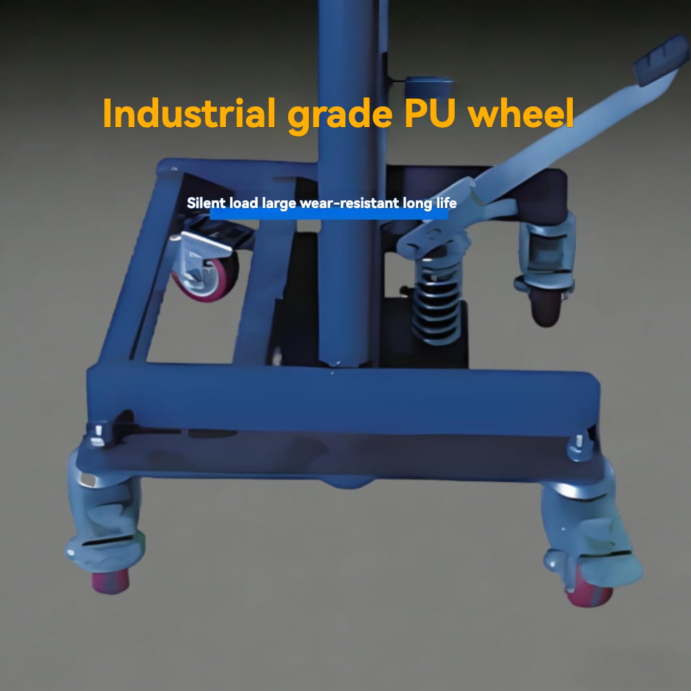 Durable wear-resistant caster wheel | KINGRISE Tilting Platform Manual Hydraulic Lift Table PTK03-1620